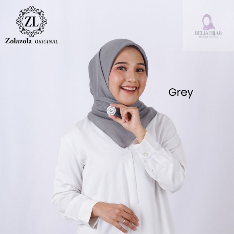 Paris Premium Hijab Polos Segi Empat VOAL Zolazola Original Belia Hijab