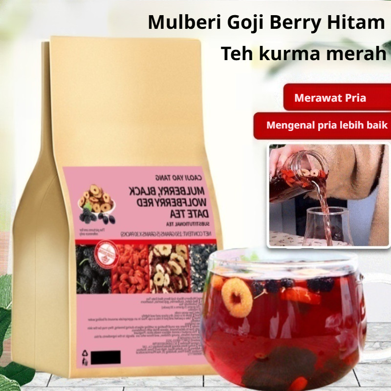 

Black Wolfberry Mulberry Red Date Tea Health Tea bungkus Teh Ginseng Mulberry dan Wolfberry Begadang Teh Memperbaiki Warna Kulit Teh Pelindung Hati