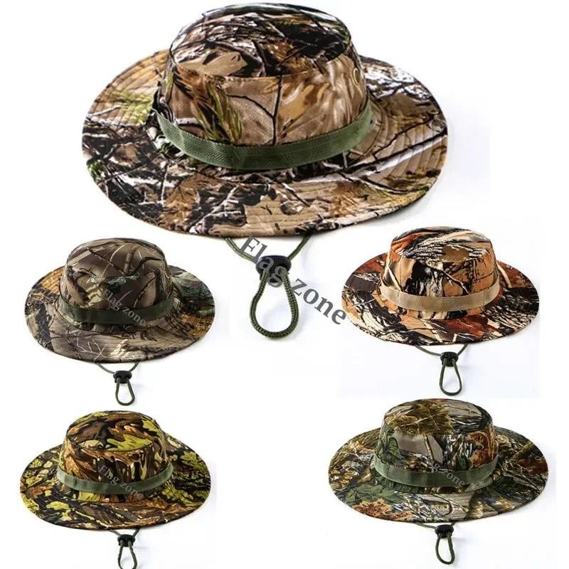 Camouflage Outdoor Bucket Hats Mens Tactical Gear Airsoft Snapback Caps Adjustable Sport Hunting Hik
