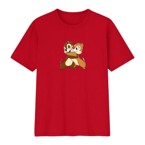 Kaos Atasan Wanita Baju T Shirt Dewasa Karakter Chipmunks Combed 24s - Merah Bata