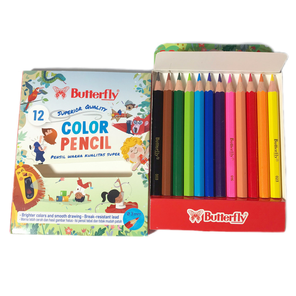 

Butterfly - Pensil Warna Premium 12 Warna Mini - SET