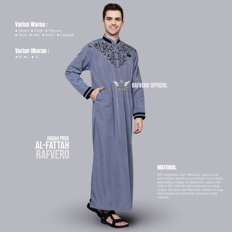 Jubah Pria ALFATTAH ORIGINAL RAFVERO - Jubah Premium