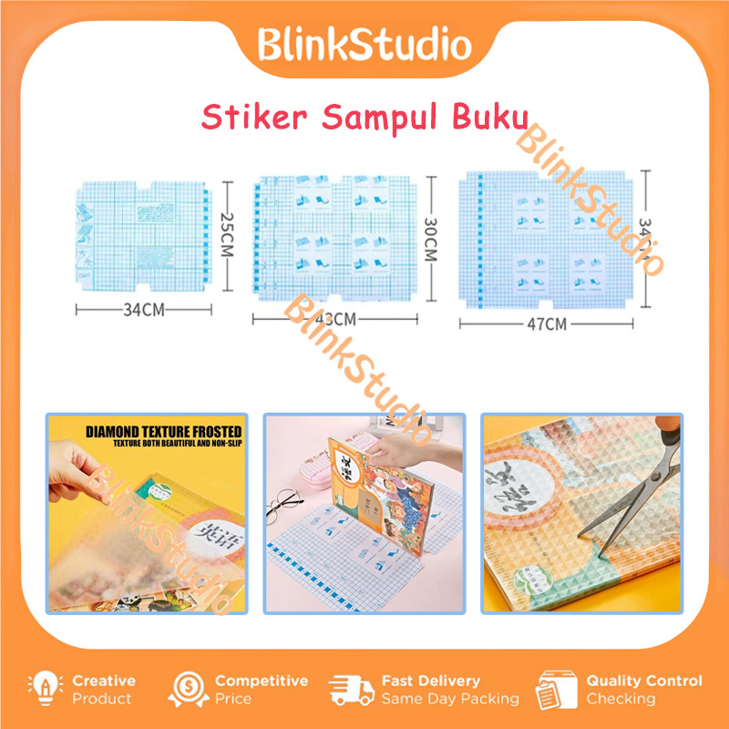 

Self-Adhesive Book Cover Waterproof Stiker Sampul Buku Isi 10 Lembar