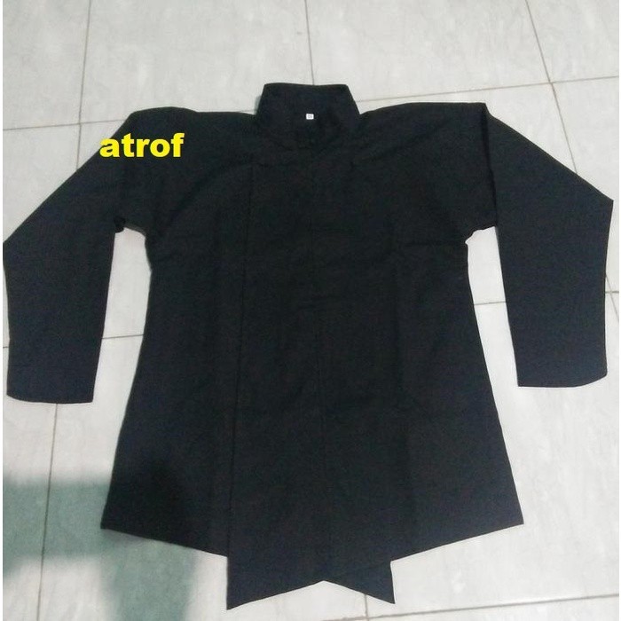 Baju Surjan Hitam Polos Pria Dewasa / Baju adat jawa - aksesoris budaya