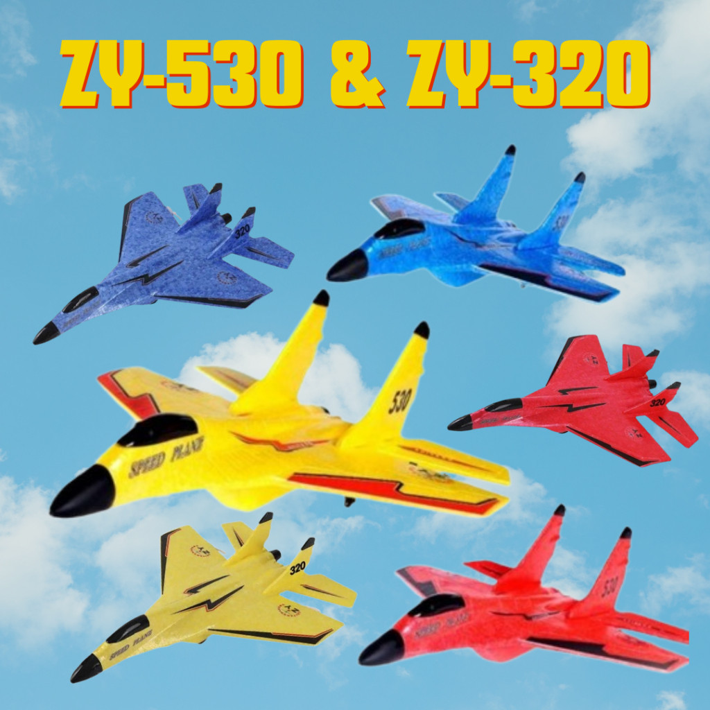 RC Pesawat Viral ZY530 ZY530 PRO X ZY320 LED Glider Airplane 2.4G Foam Plane Aircraft