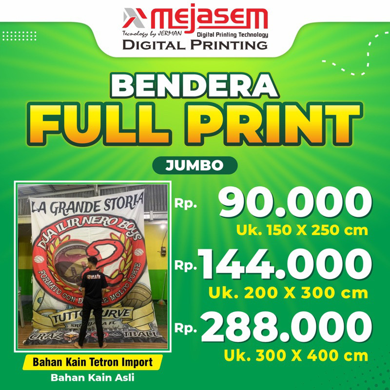 CETAK BENDERA KAIN BESAR CUSTOM PRINTING