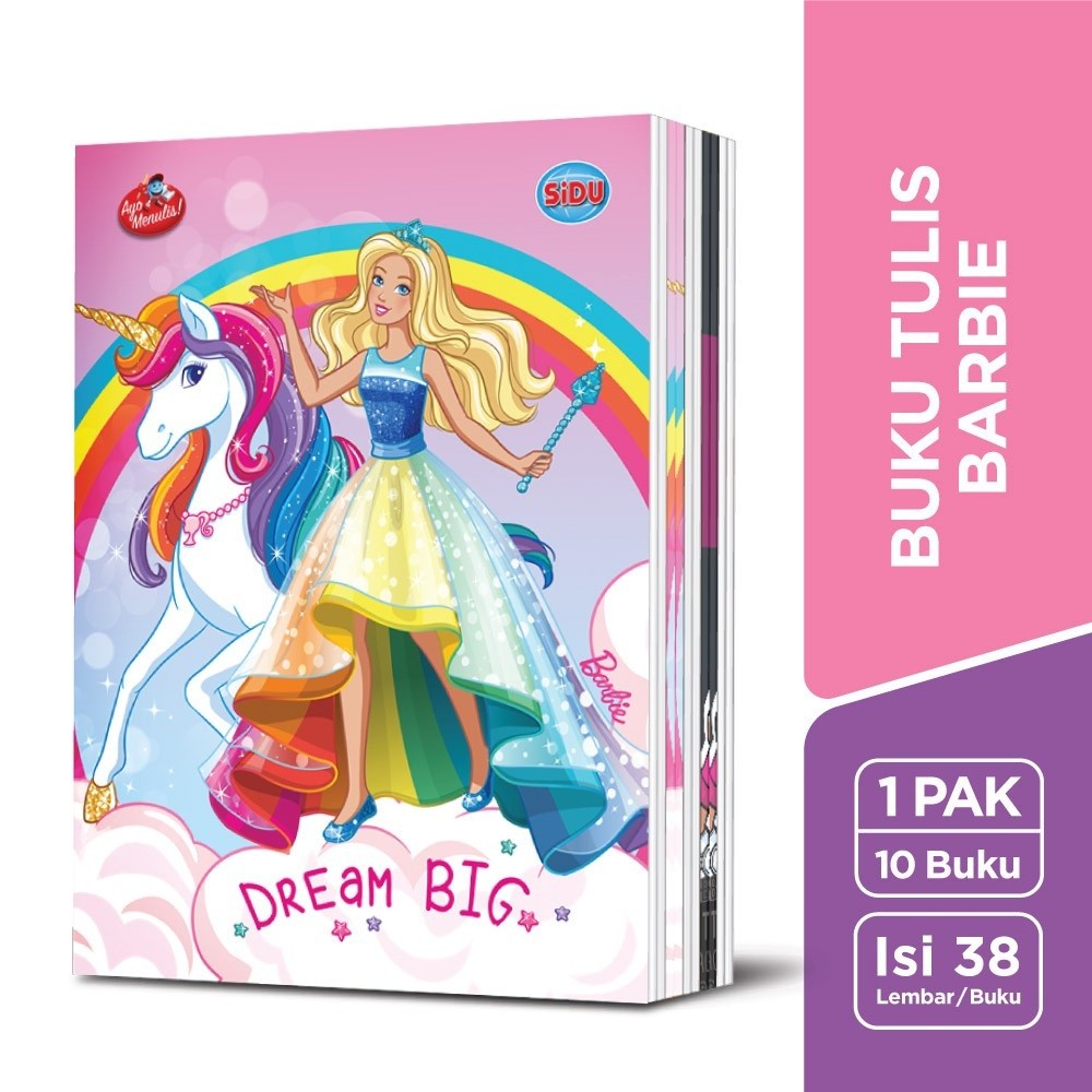 

[1 Pak isi 10 Buku] SiDU Buku Tulis Barbie 38 Lembar