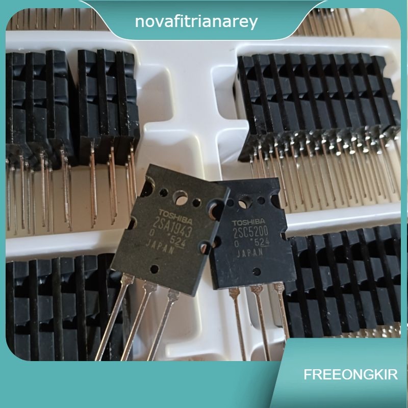 Transistor Toshiba A1943 C5200 lot 524 produk baru dan original Assembling Japan tosiba thosiba lot 