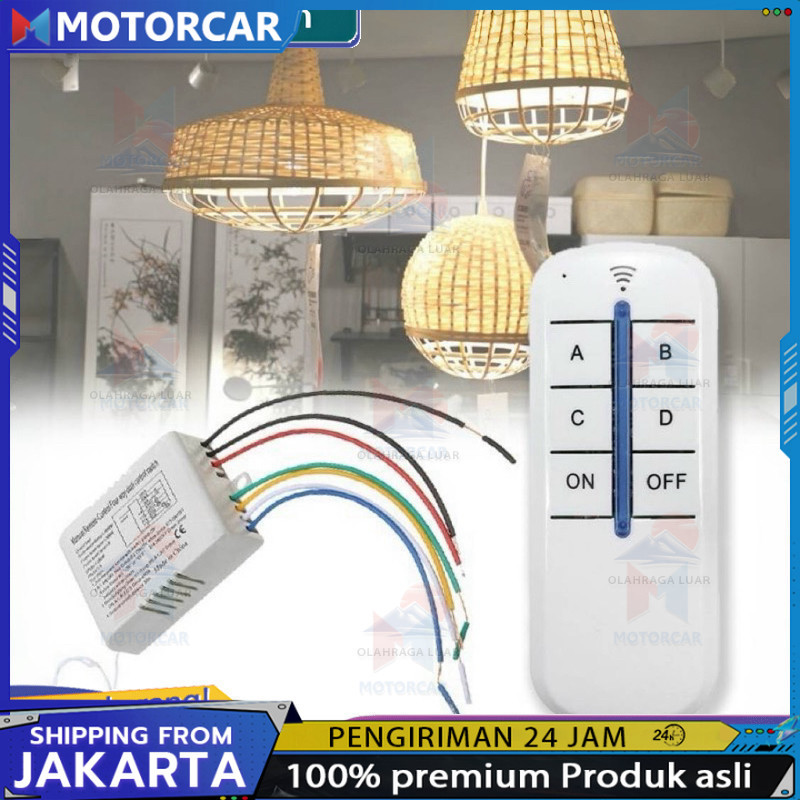 220v Saklar Remote 4 Channel 4x1000w / Remote Control Switch 4 Way/Saklar Remote 4 Channel / 220V 10