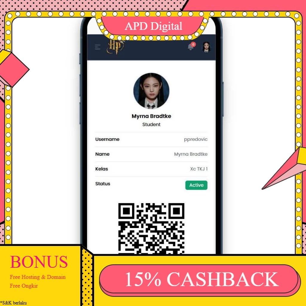 Source code absensi siswa dan guru berbasis qrcode + jangkauan radius APD