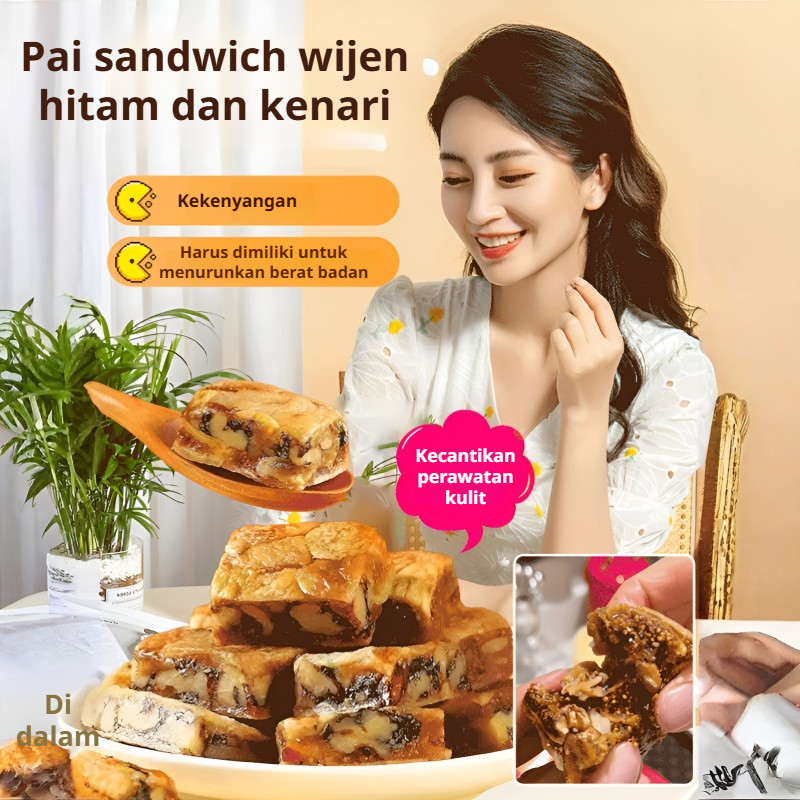 

【Kirim dalam 24 jam】Isi 35% Buah Asli/Tanpa Pewarna Sintetis Pai Isi Buah Tin, Wijen Hitam Kenari/Kue Lapis Premium Tin-Wijen-Kenari/Snack Pie 3 Rasa : Tin, Wijen Hitam, Kacang Kenari