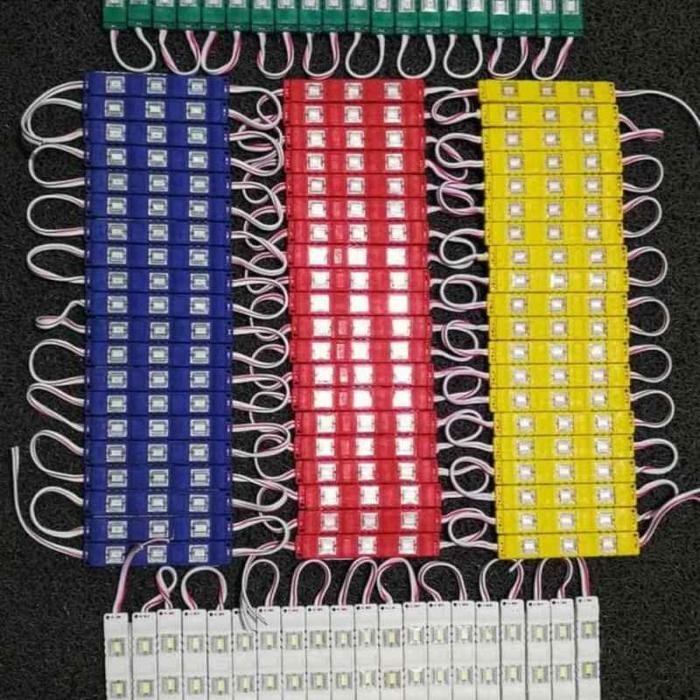 Promo Lampu LED Strip 3 Titik Mata Modul Strip 12 Volt 5730 SMD 12V - Biru terlaris