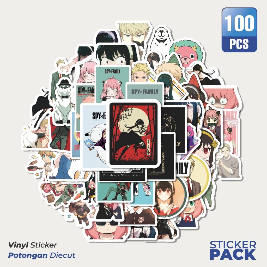 

Stiker Vinyl Stiker Anime Spy X Family Waterproof Aesthetic- Untuk Laptop, Motor, dan Helm - Paper Stationery Pack