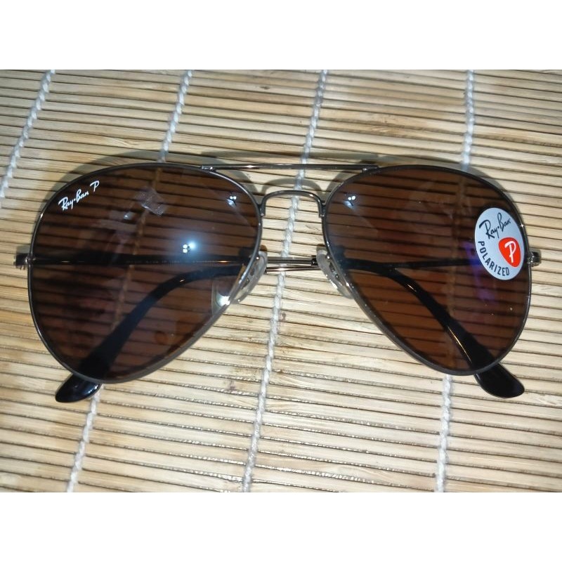Kacamata rayban aviator RB3026 lens brown original lens polarize
