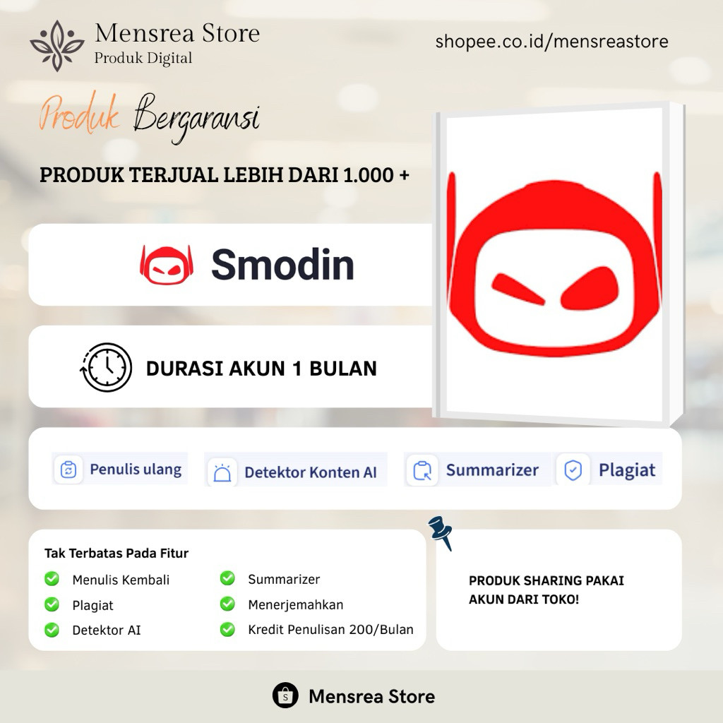 PAKET LENGKAP UNLIMITED SMODIN.I