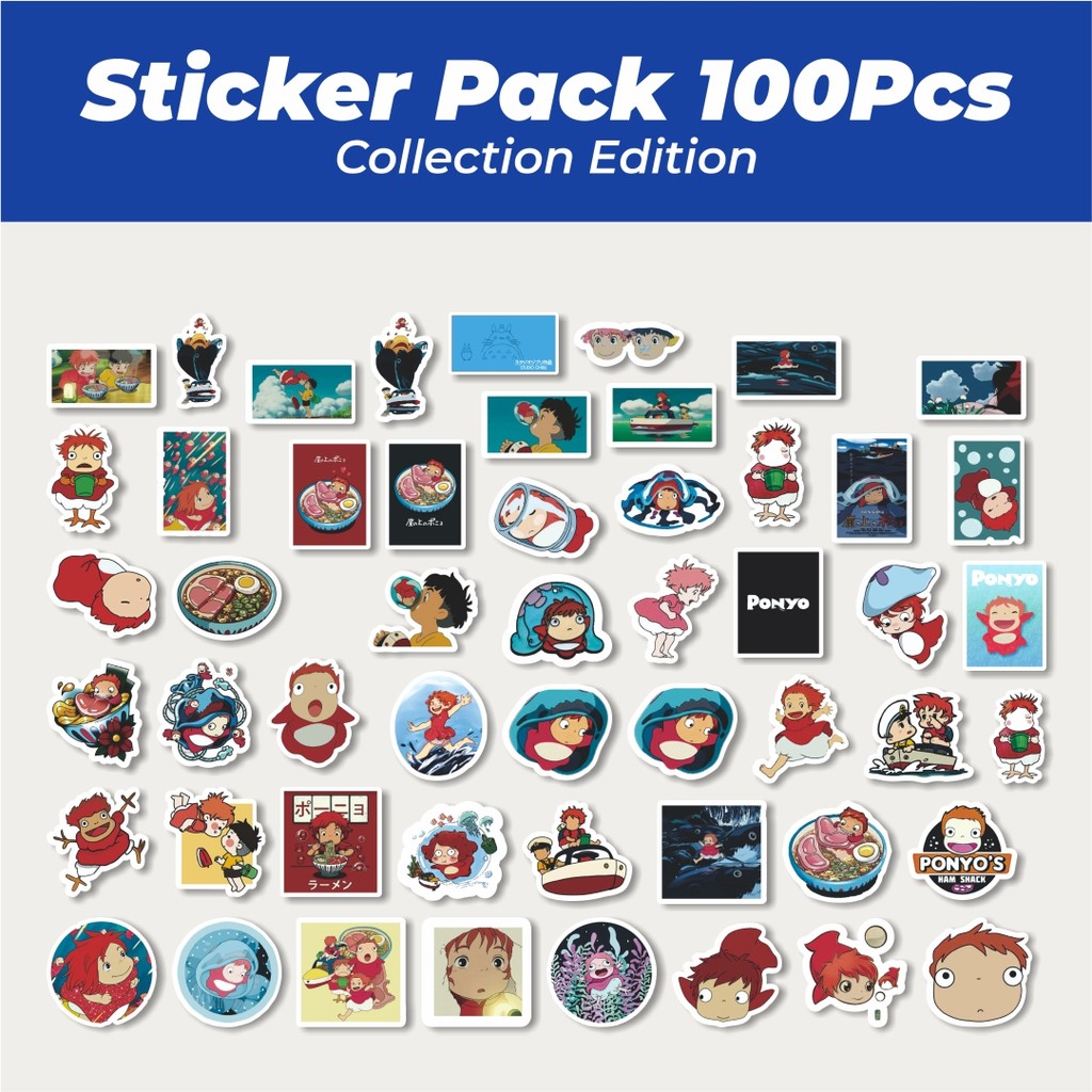 

Hot Stiker Anime Ghibli Ponyo V3 Lucu Anti Air Stikers Berperekat Waterproof Sticker Decal Buat Motor Helm Buku Journal Koper Casing HP Laptop Botol Minum