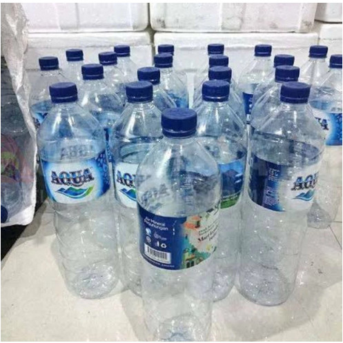 Botol aqua bekas mineral 1500 ml per 12 pcs random alfa