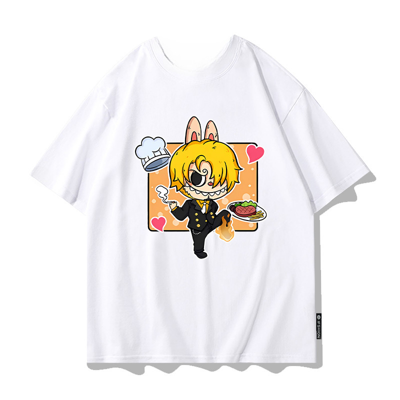 Kaos Anime Vintage Terbaru 2025 | Kaos Oversize Unisex Premium | Desain Karakter Sanji (One Piece) G