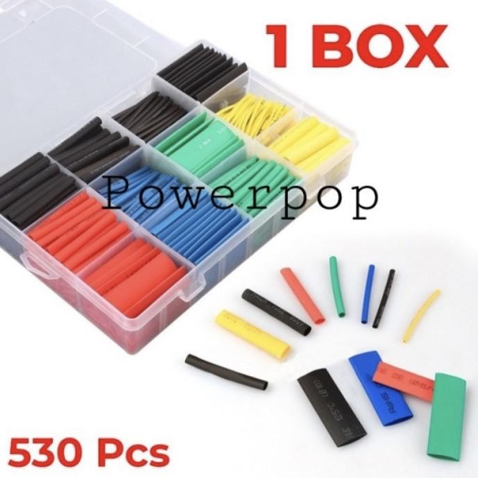 

530pcs Selang Bakar Heat Shrink Tube Isolasi Bakar Selongsong Murah