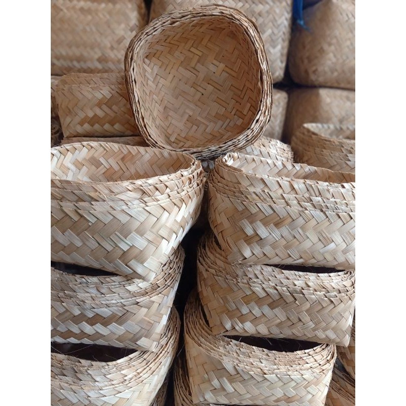 Sepasang Besek Bambu 30X30X15 Besek Jumbo Besek PSHT Bakul Bambu Tumbu Bambu | Kerajinan Besek Bambu