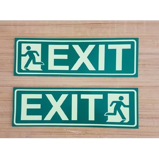 

Akrilik Sign EXIT 30X10 GLOW IN THE DARK akrilik fosfor k3 rambu