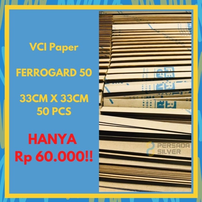 best -KERTAS ANTI KARAT VCI Ferrogard 50 Ukuran 33cm X 33cm 1 Pack (50 PCS)