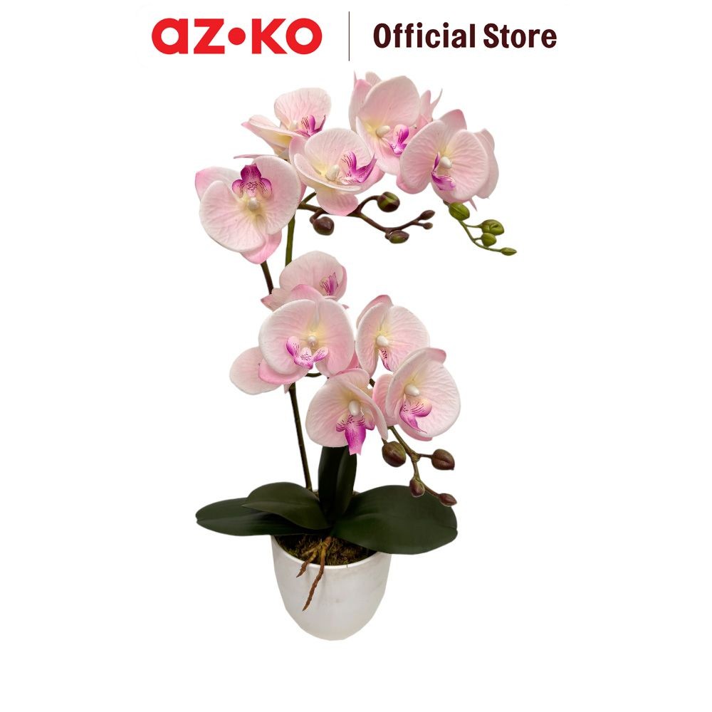 AZKO Arthome 180 cm Bunga Artifisial Orchid - Pink Pastel Tumbuhan Tanaman Buatan Dekorasi Plant Sin