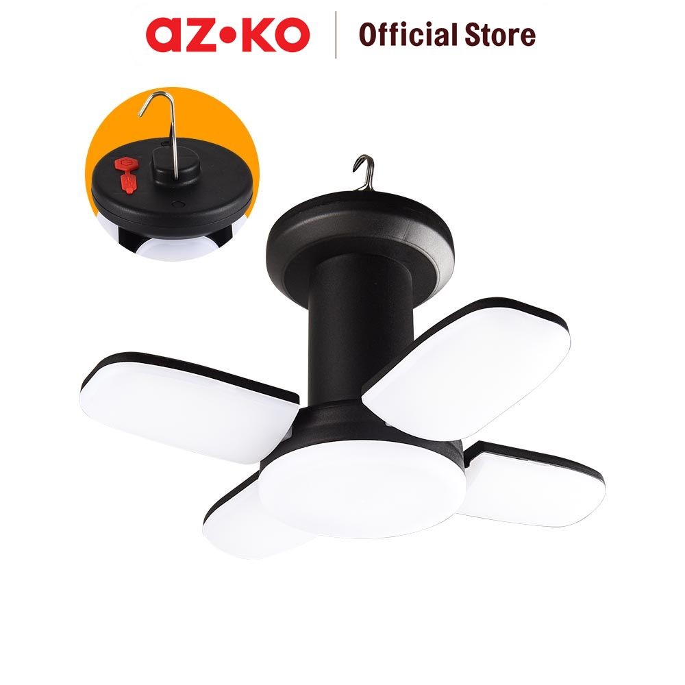 AZKO Powerlite Lampu Lentera 4 Leaf Rechargeable 500 Lumens Lentera Lampu Dekorasi Ruangan Lampshade