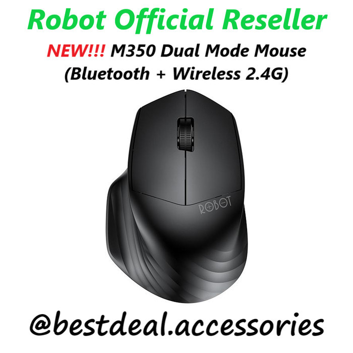 Robot M350 Mouse Bluetooth Wireless 2.4G Multi Mode Silent Mouse - M350