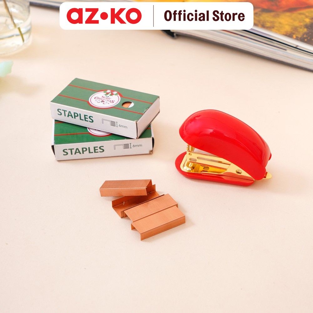 AZKO Ataru Set Stapler Dengan Isi Staples Strapler Staples Dengan Alat Penjepit Kertas Jepitan Penji