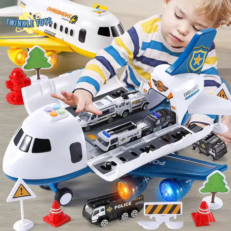 RRI97 Mainan Pesawat Jumbo Transport Airplane Vehicle Pesawat Terbang Mainan Anak