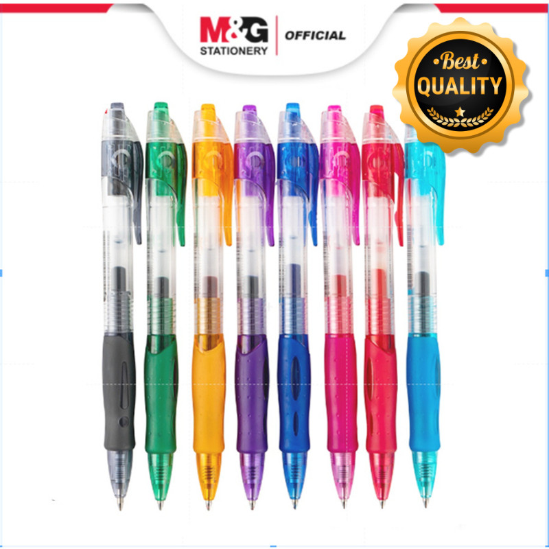 

M&G Pulpen Gel Retractable Anti Luntur Hasil Tulisan Rapi Gel Pen Tersedia 8 Warna 0.7 mm 0.5 mm Cocok untuk Sekolah dan Kantor Bolpoint Comfort Rubber Grip