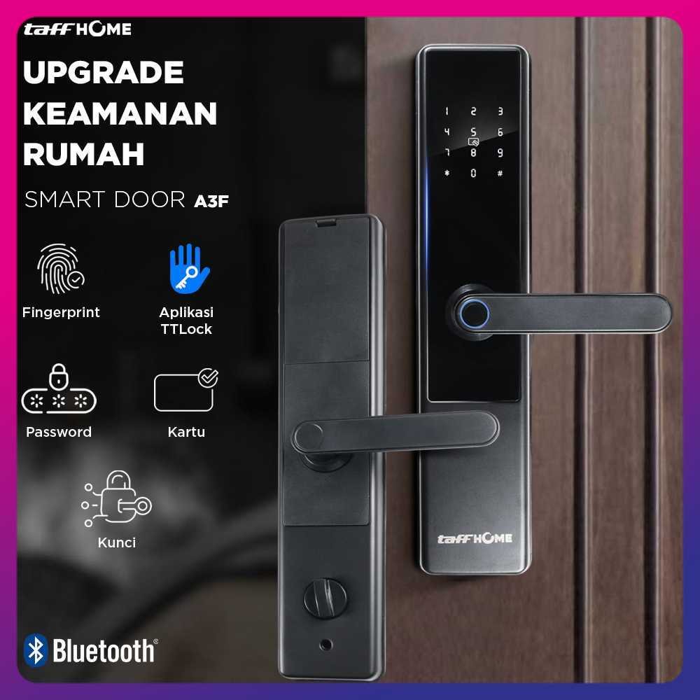 TaffHOME Smart Door Lock Fingerprint Password Bluetooth Card TTLock - A3F