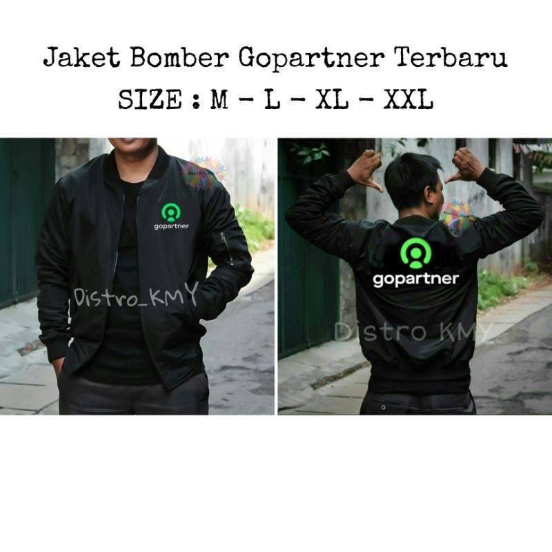 JAKET BOMBER GOTNER HITAM KEREN