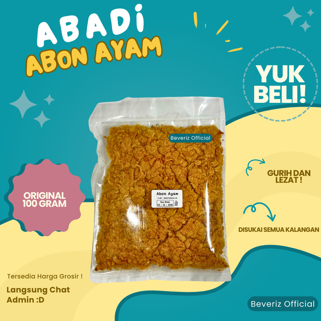 

BEVERIZ Aneka Abon Ayam Original / Pedas | Abon Sapi Nuri Halal {BISA COD} { Tersedia Harga Grosir}