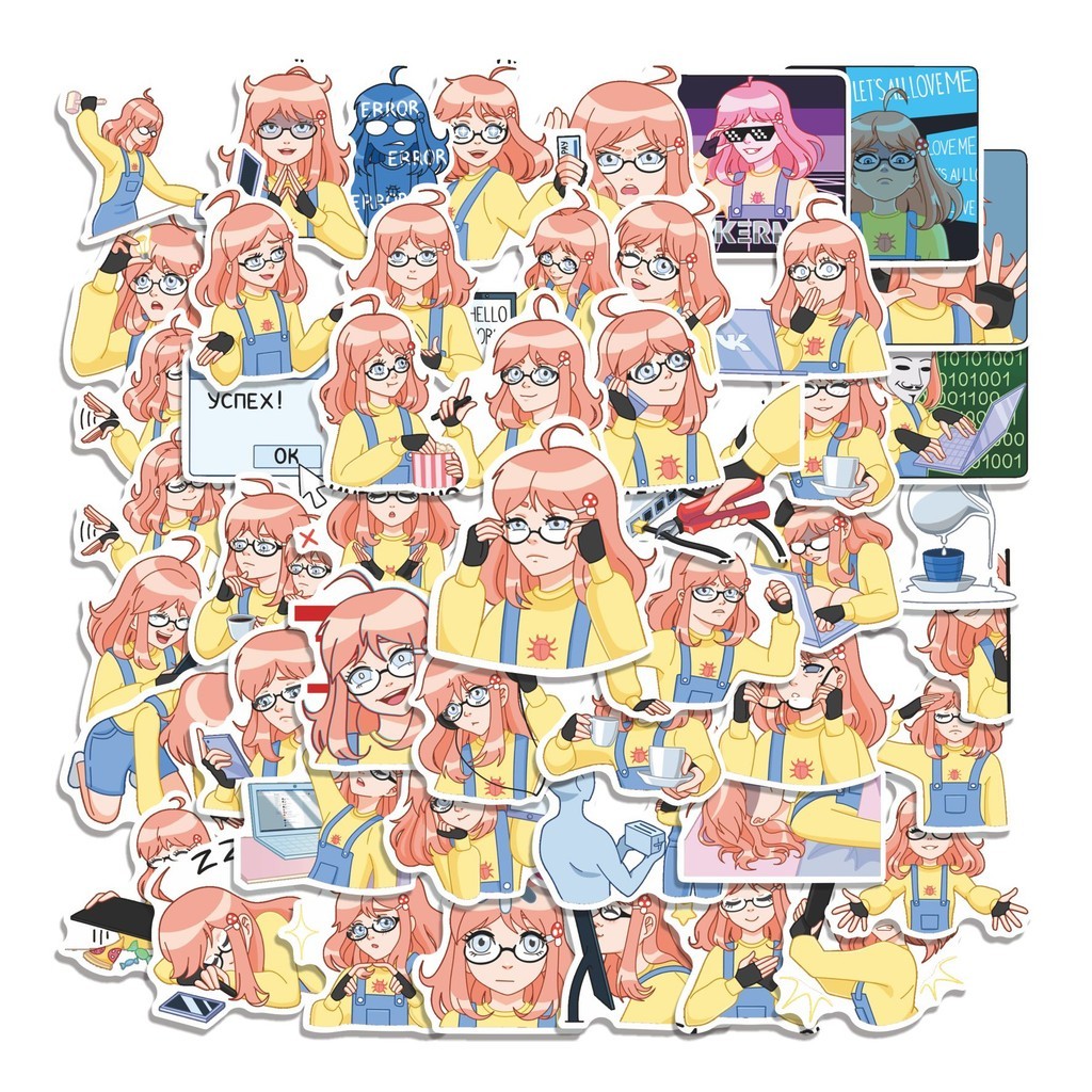 

COD 50 Pcs Stiker VK June Lucu Anti Air Untuk Dekorasi Notebook Sepeda Skateboard Handphone DIY