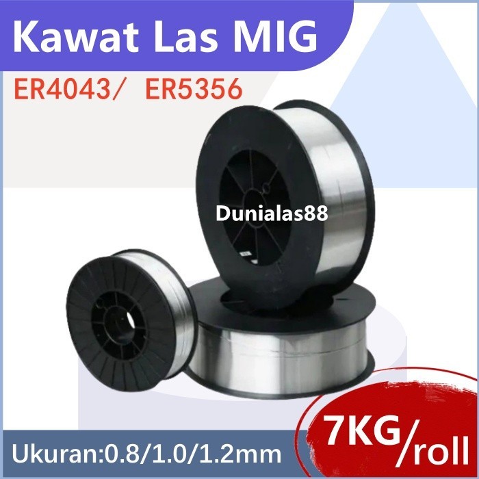 ER4043 ER5356 Kawat Las MIG 7kg Aluminium Alu 0.8mm 1.0mm 1.2mm Almunium MIG Wire Kawat Las Aluminiu