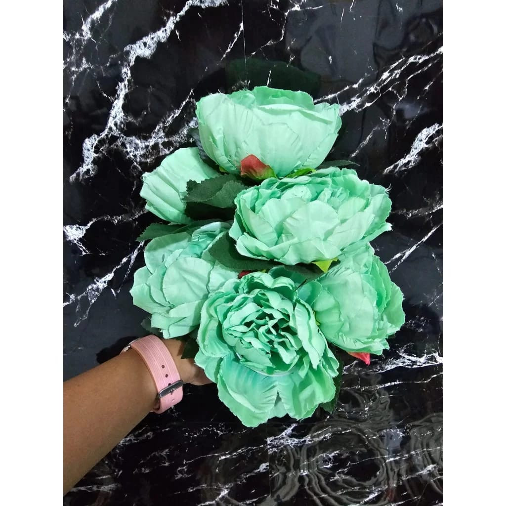 Bunga Peony Jumbo 6 Cabang Artificial Mirip Asli SAGE