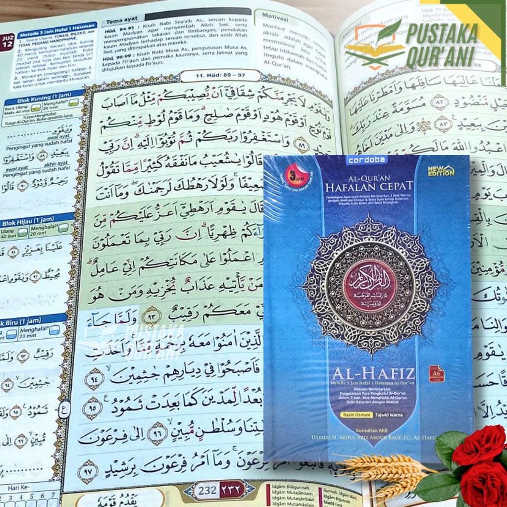 AL-QURAN AL-HAFIZ HAFALAN CEPAT A6 Kecil 3 Blok Warna Tajwid | Pustaka Qurani
