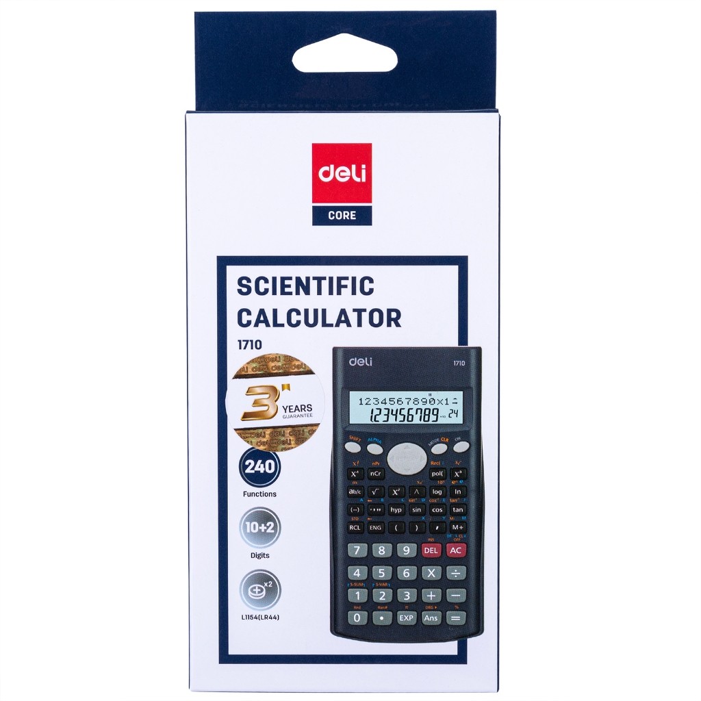 

Deli Kalkulator / Calculator Scientifics E1710 - 10+2 Digit