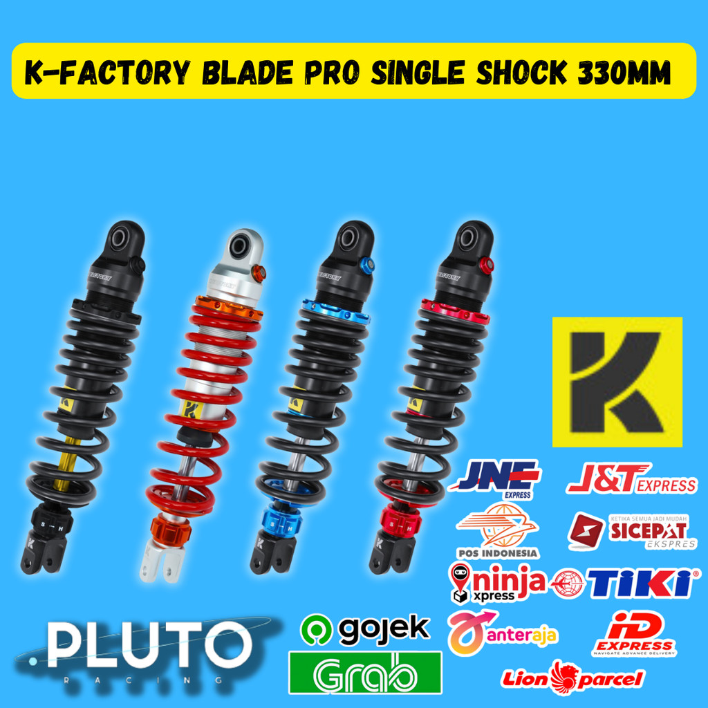 SHOCK BREAKER MODEL KTC NON MERK K-FACTORY K FACTORY TABUNG TIPE BLADE PRO VARIO 125 UK330MM BLACK -