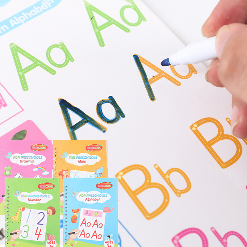

New Magical Tracing Workbook Erasable Magic Books for Kids Reusable Notebook Writing for Lettering Calligraphy Books Montessori