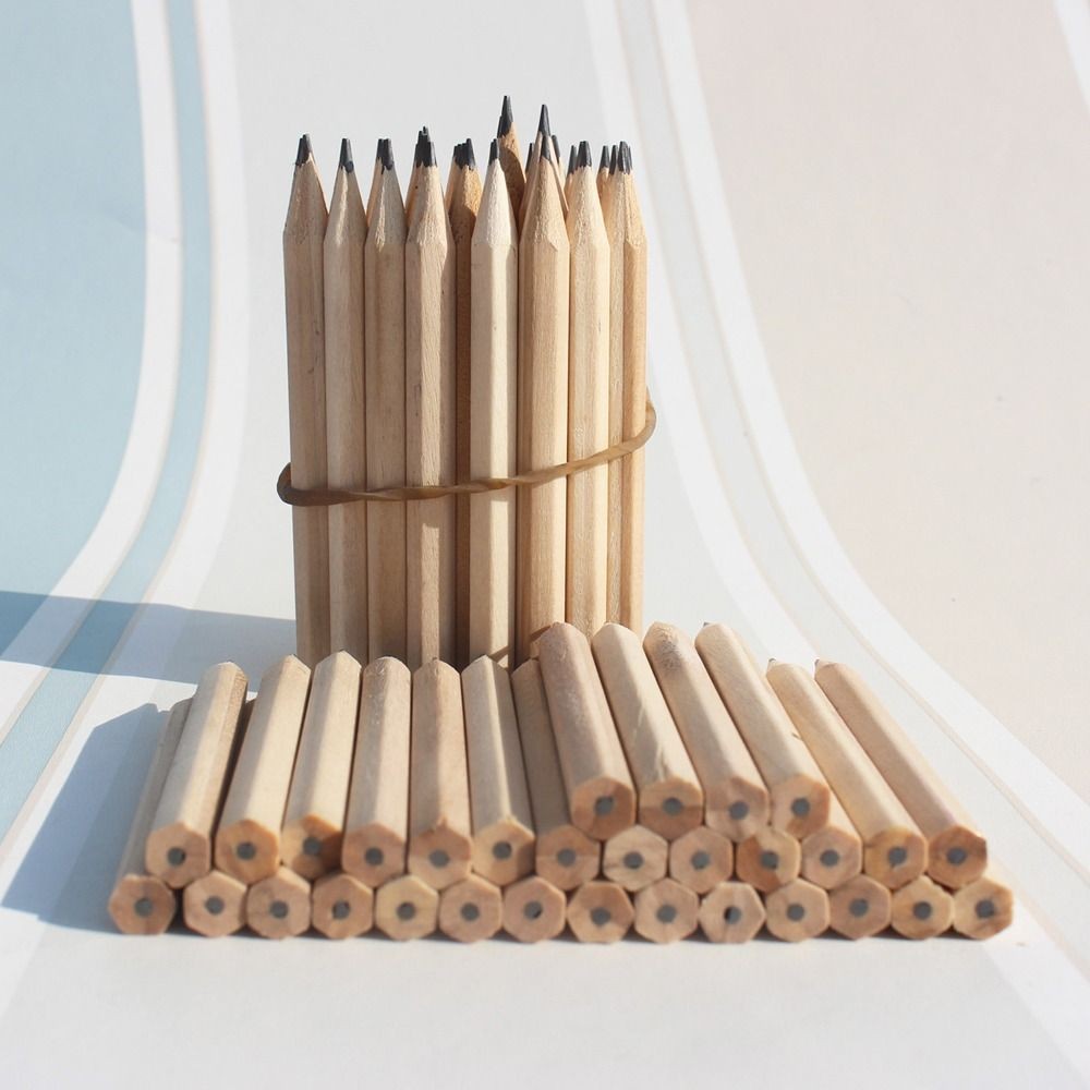 

Toddler Drawing Tool Short Pencils Calligraphy Small Log Wood Pencil Comfortable Hexagonal Sketching Pencils Stationery