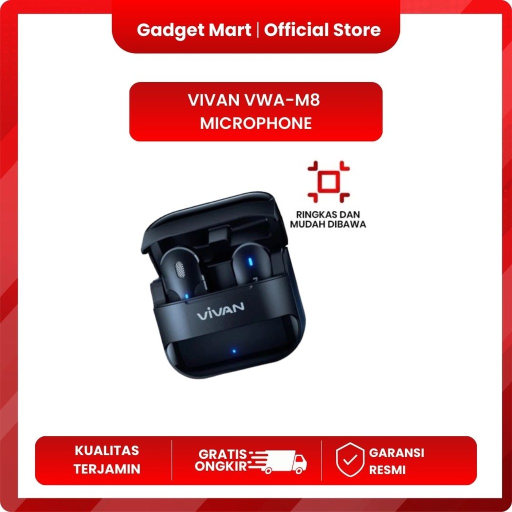 ivan VWA-M8 Clip On Plug & Play Mikrofon Wireless Live Stream Type-C / Lightning Port Noise Cancelli