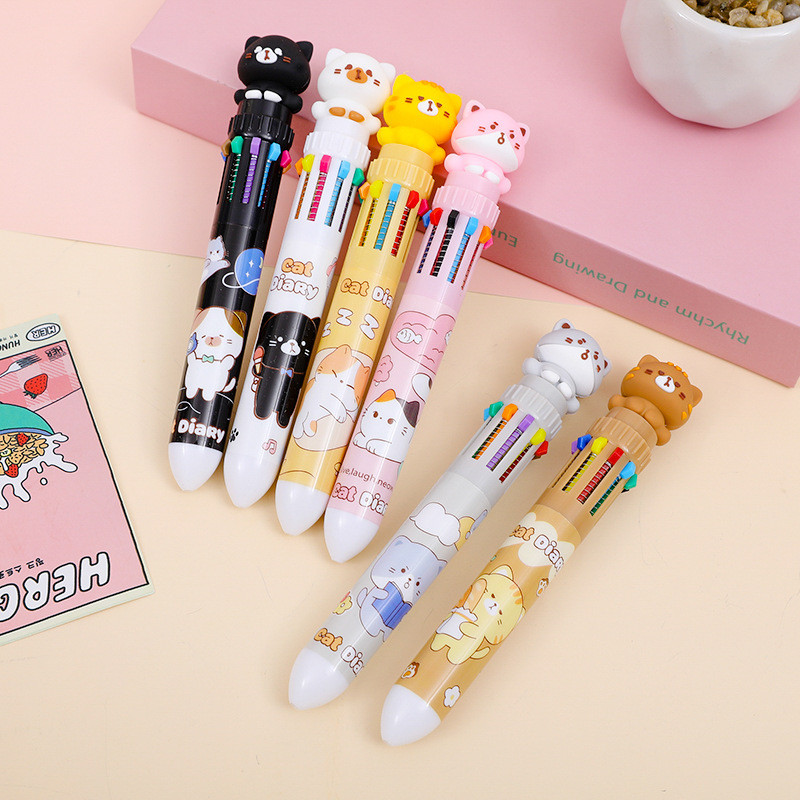 

PULPEN MEKANIK 0,5MM 10 WARNA TINTA MOTIF KARTUN KUCING 3D YANG LUCU DAN MENGGEMASKAN CAT LOVER PEN