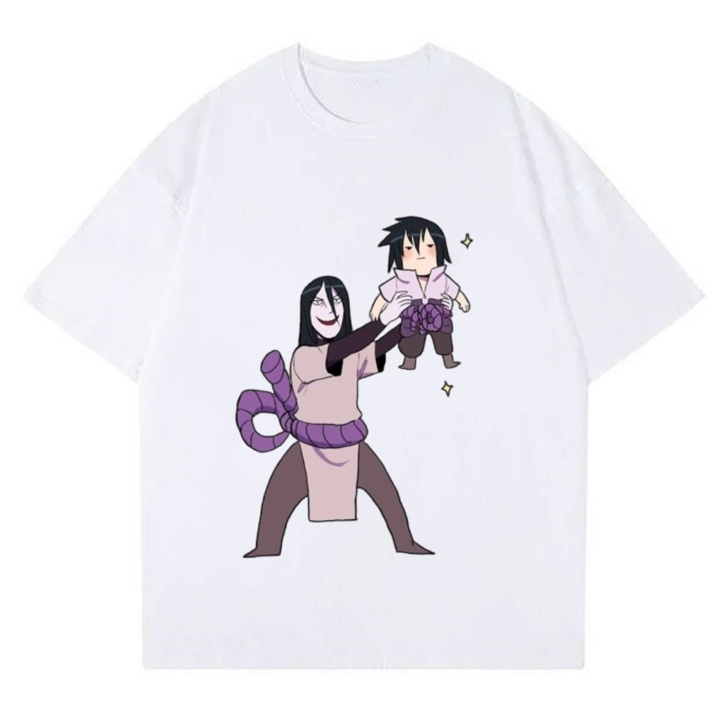 atasan kaos pria animasi karakter SASUKE OROCHIMARU