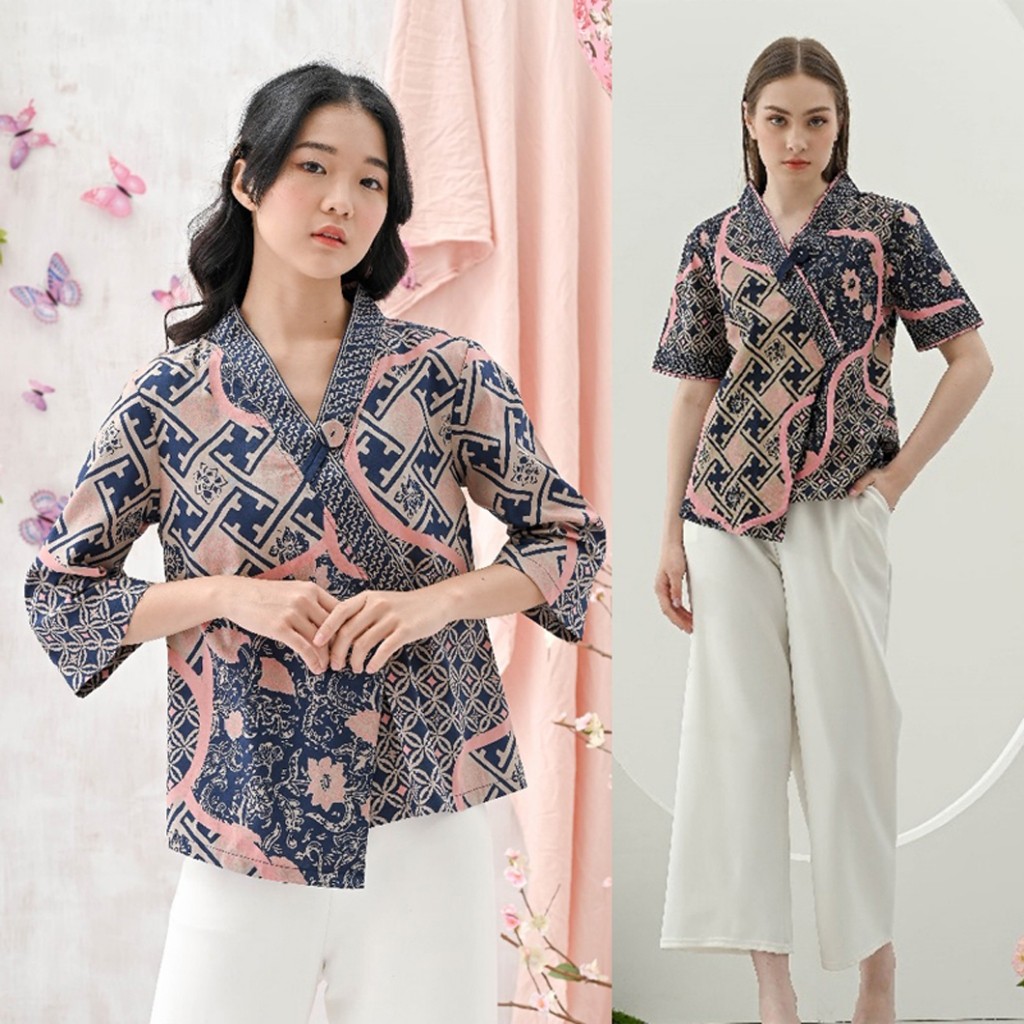 Vanda Blouse Wanita Atasan Wanita Blouse Batik Kimono
