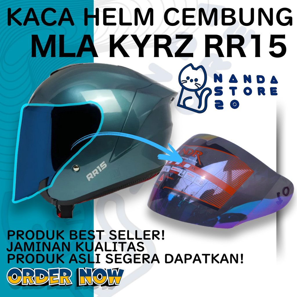 Kaca Helm MLA KYRZ RR15 Visor Helmet CEMBUNG venom open ganteng 2 MLA HELMET kyrz1 kyrz2 RR15