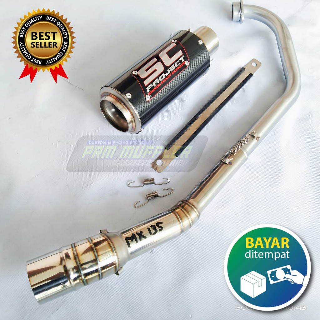 knalpot racing SC project carbon stenliss Titan Jupiter MX 135 new Jupiter MX 135 old Mx KING