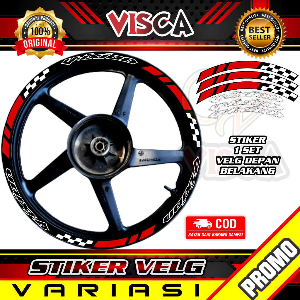 Stiker Velg List Velg Motor Stiker Velg Sticker Velg Vixion Motif Flag